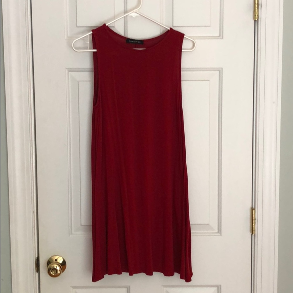 Red T-shirt dress